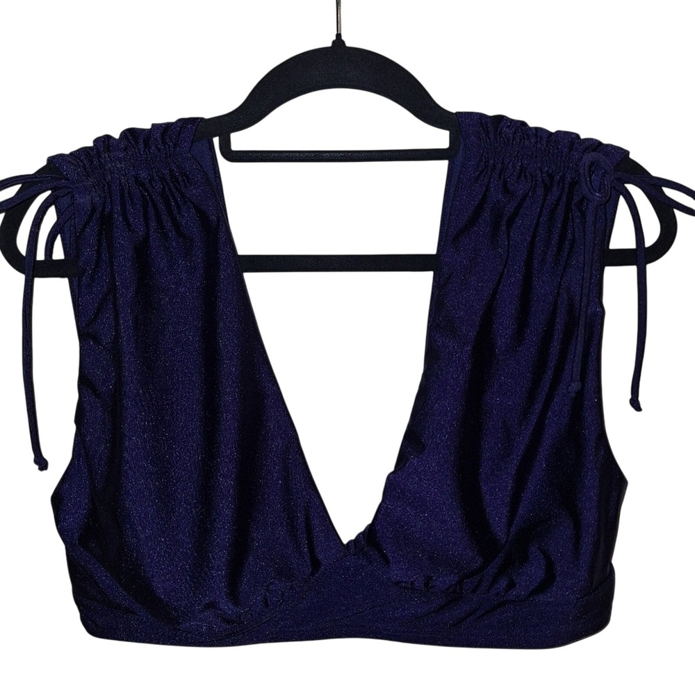 Time and Tru Blue‎ Binki Top Cinched Shoulders Size XL Beach Picnic Park Lake